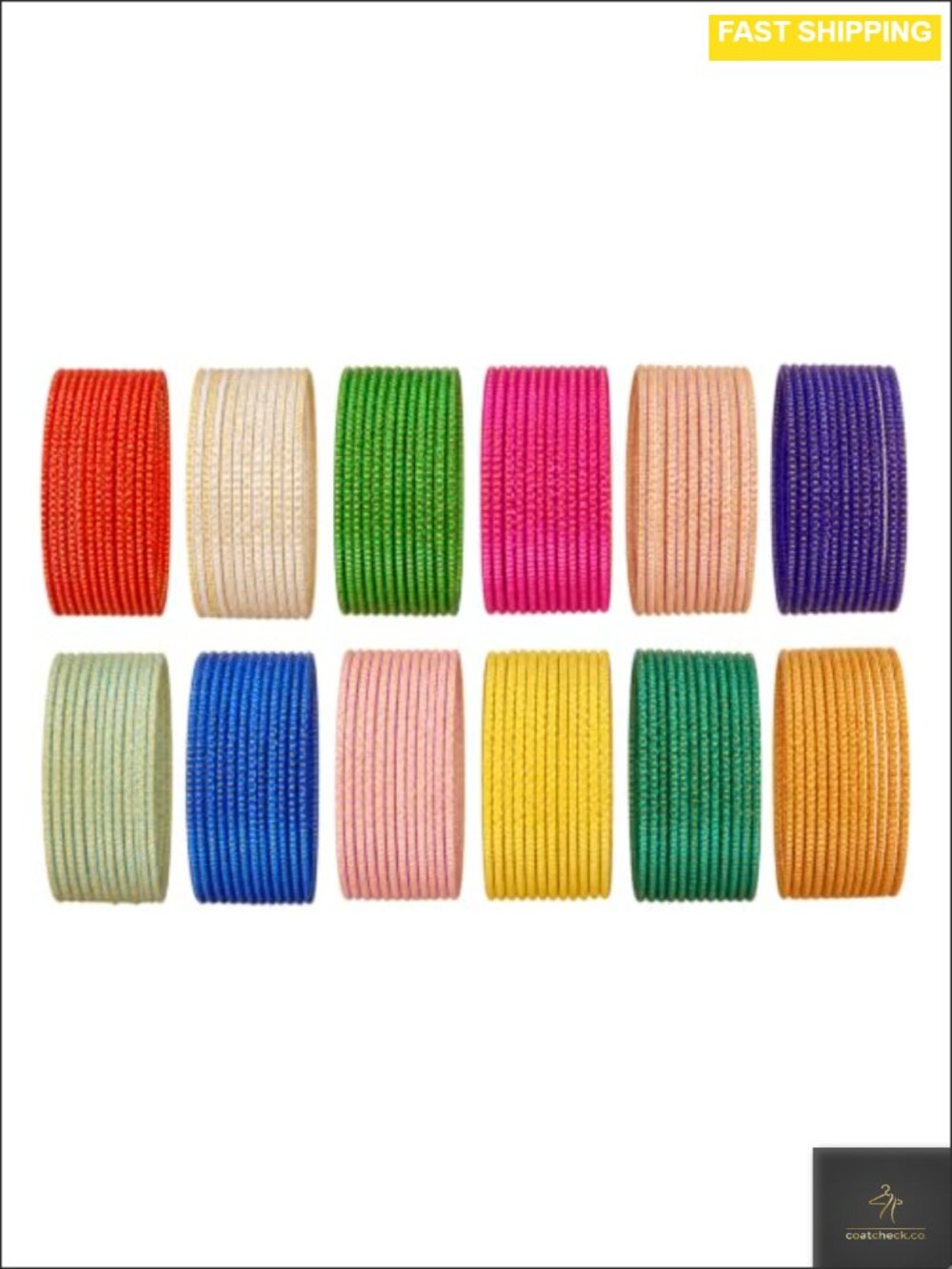Indian Bangle Bracelets Set of 144 Textured Alloy Lacquer Finish Handcrafted